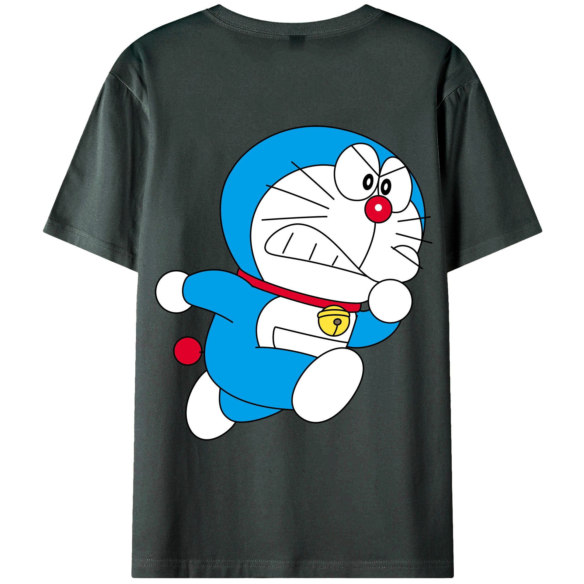 （画像用） ドラえもん Doraemon 綿100％ メンズ半袖Tシャツ（バックプリント） 通気性